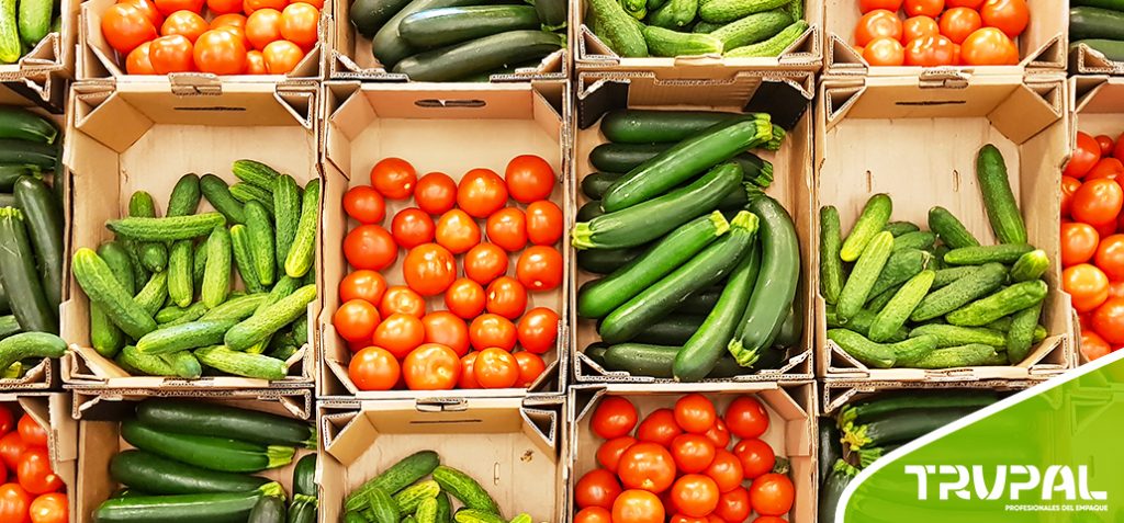 Caja de cartón para envíos de fruta o verdura